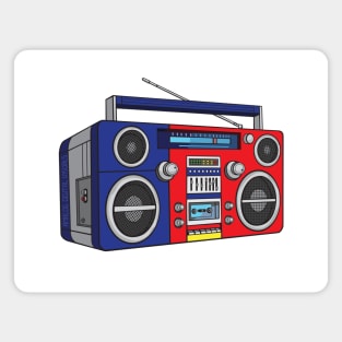 Boombox (Red + Cosmic Cobalt Colorway) Analog / Music Magnet